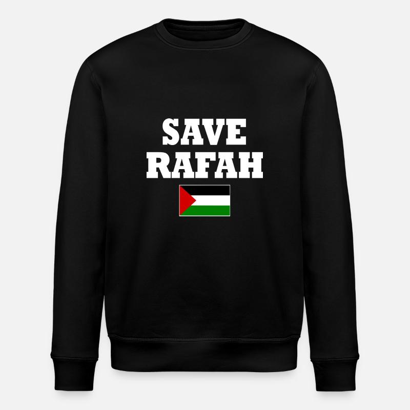 Save rafah - Sweat bio ROLLER Stanley/Stella Unisexe - noir
