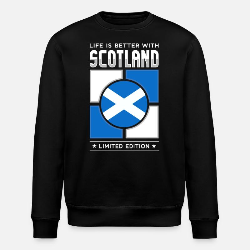 Scotland - Stanley/Stella ROLLER Unisex Organic Sweatshirt - black