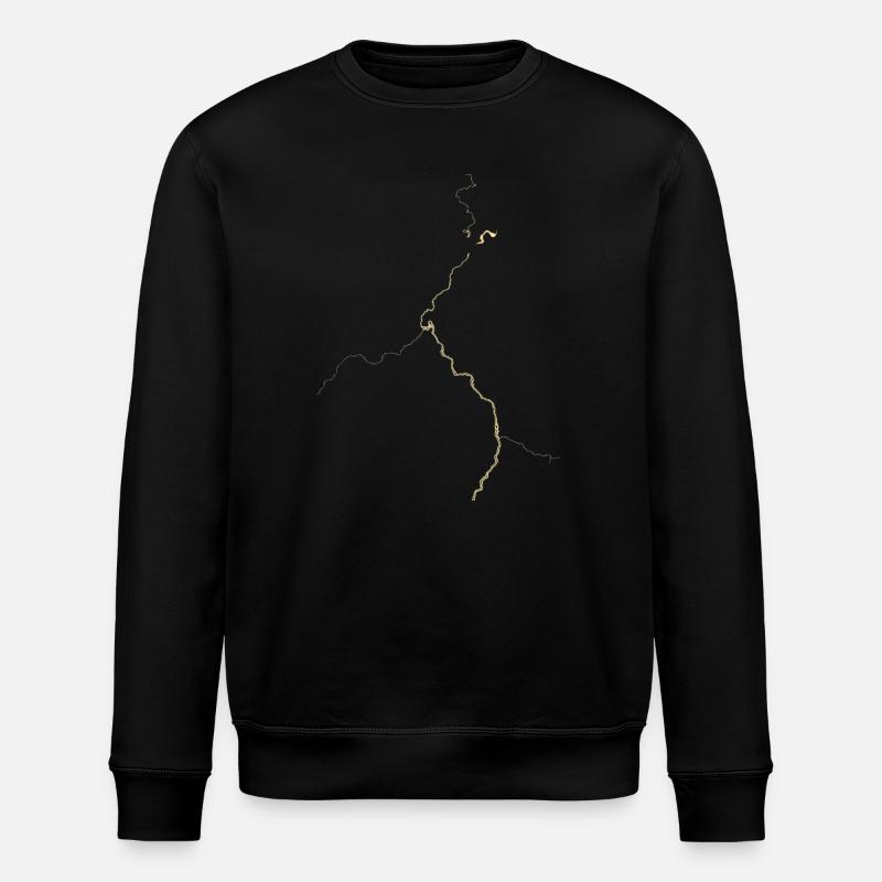 Veines dorées sur noir - Sweat bio ROLLER Stanley/Stella Unisexe - noir