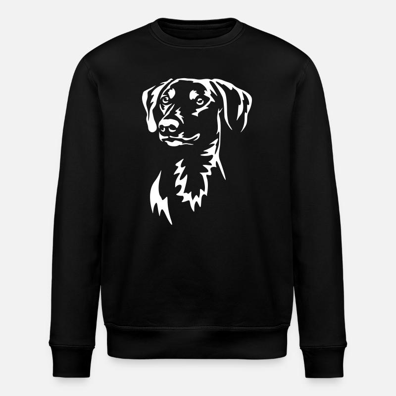 Deutscher Pinscher Kopf "Black Edition" - Stanley/Stella Unisex Bio-Sweatshirt ROLLER - Schwarz
