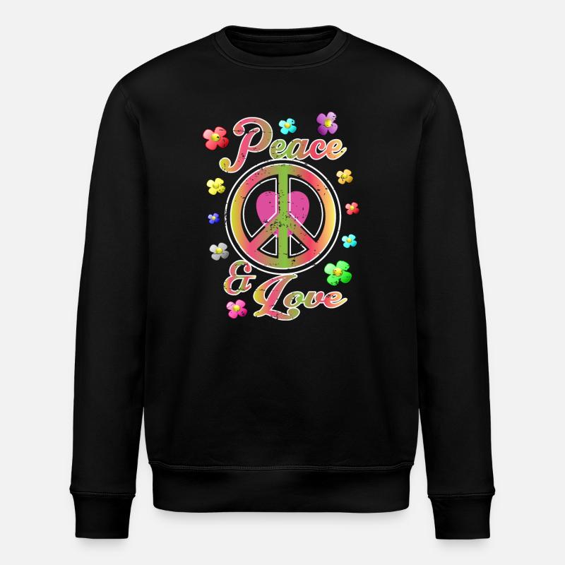 Paix et Amour - Sweat bio ROLLER Stanley/Stella Unisexe - noir