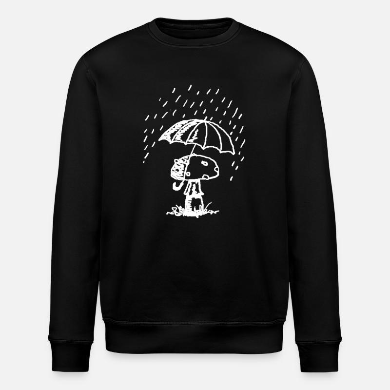 Champignon sous la pluie - Sweat bio ROLLER Stanley/Stella Unisexe - noir