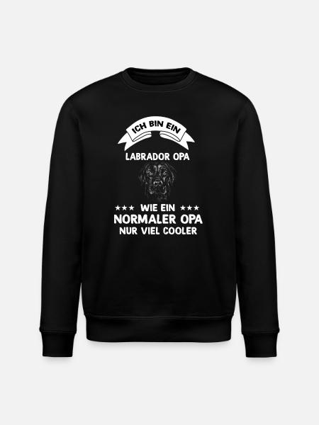Ich bin ein Labrador Opa - Stanley/Stella Unisex Bio-Sweatshirt ROLLER - Schwarz