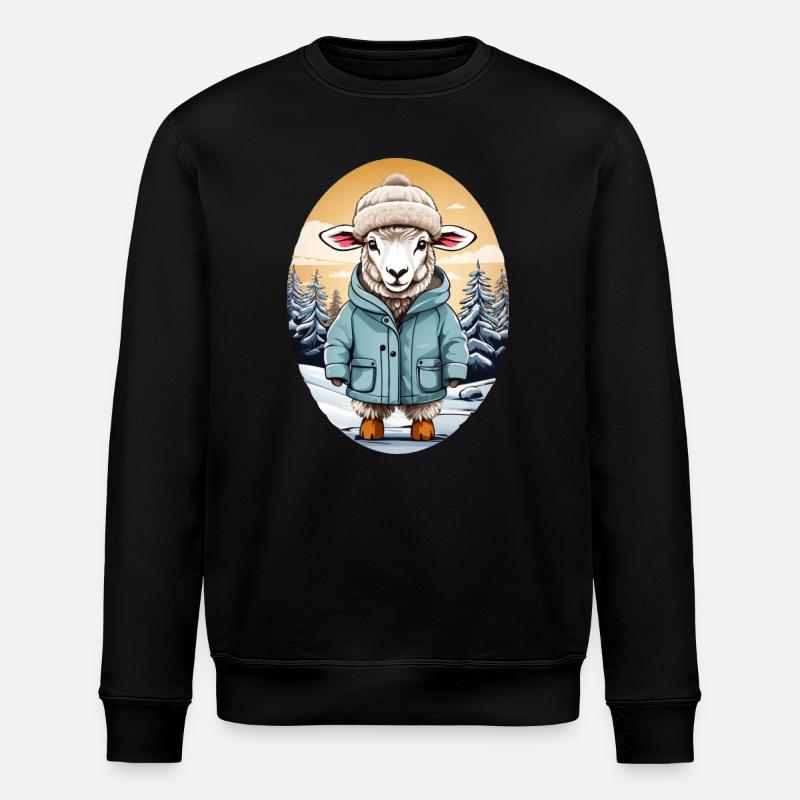 Süßes Schaf - Stanley/Stella Unisex Bio-Sweatshirt ROLLER - Schwarz