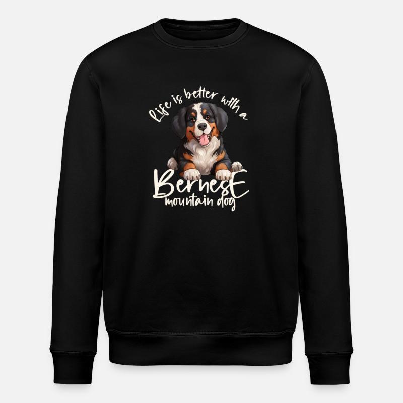 Berner Sennenhund - Stanley/Stella Unisex Bio-Sweatshirt ROLLER - Schwarz