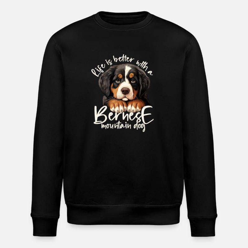 Berner Sennenhund - Stanley/Stella Unisex Bio-Sweatshirt ROLLER - Schwarz