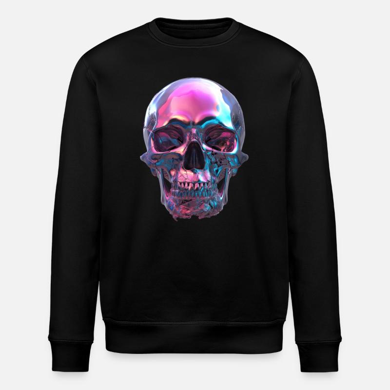 chromatischer Schädel - Stanley/Stella Unisex Bio-Sweatshirt ROLLER - Schwarz