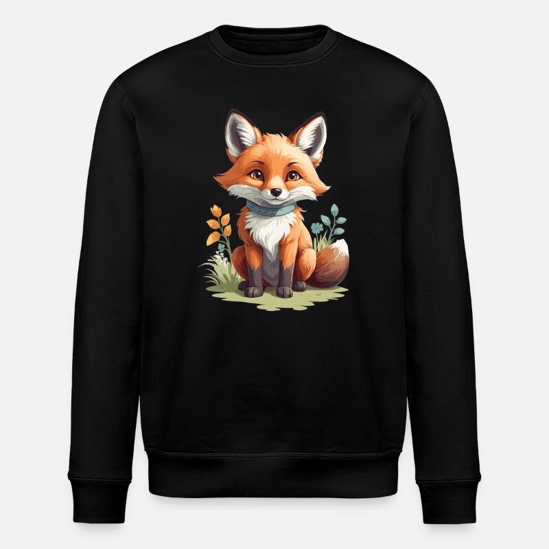 Mignon petit renard - Sweat bio ROLLER Stanley/Stella Unisexe - noir
