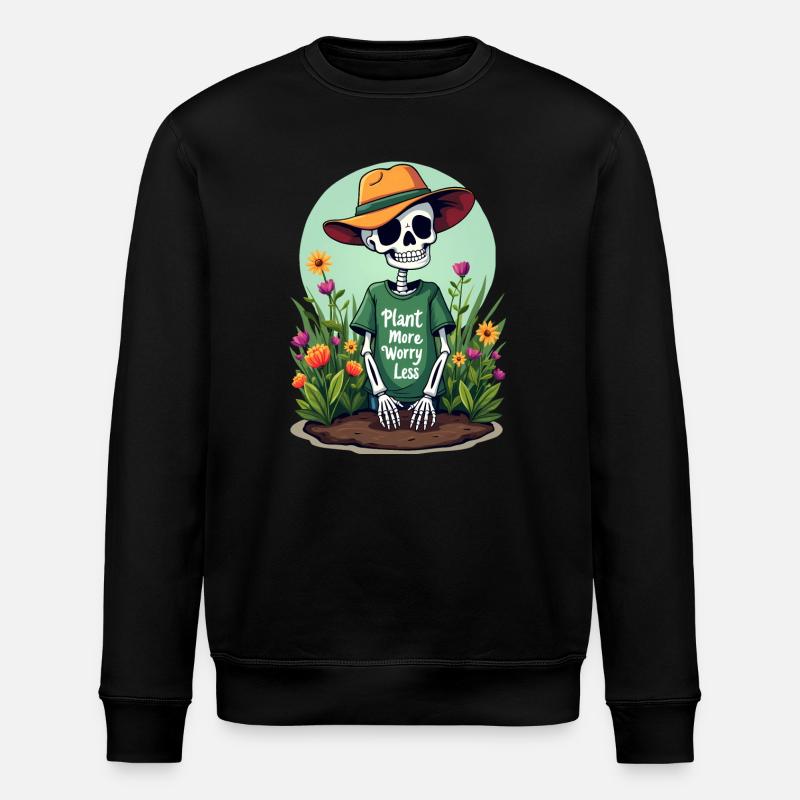 PLANTEZ PLUS, SOUCIEZ-VOUS MOINS - Sweat bio ROLLER Stanley/Stella Unisexe - noir