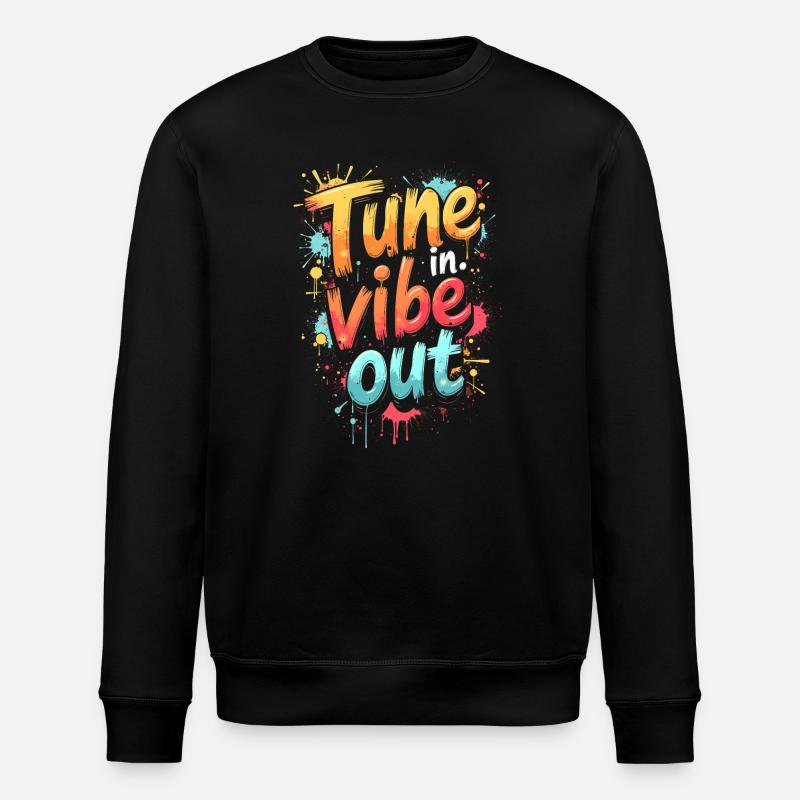 EINSCHALTEN, AUSSCHWINGEN, MUSIKZITAT - Stanley/Stella Unisex Bio-Sweatshirt ROLLER - Schwarz