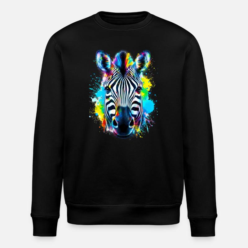 Zebra - Stanley/Stella ROLLER Unisex Organic Sweatshirt - black