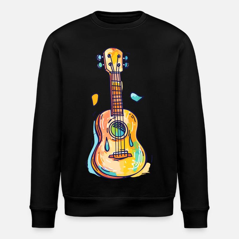 Ukulélé Look Bande Dessinée - Sweat bio ROLLER Stanley/Stella Unisexe - noir