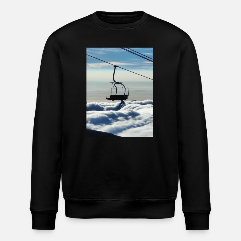 Wolkenmeer und Sessellift - Stanley/Stella Unisex Bio-Sweatshirt ROLLER - Schwarz