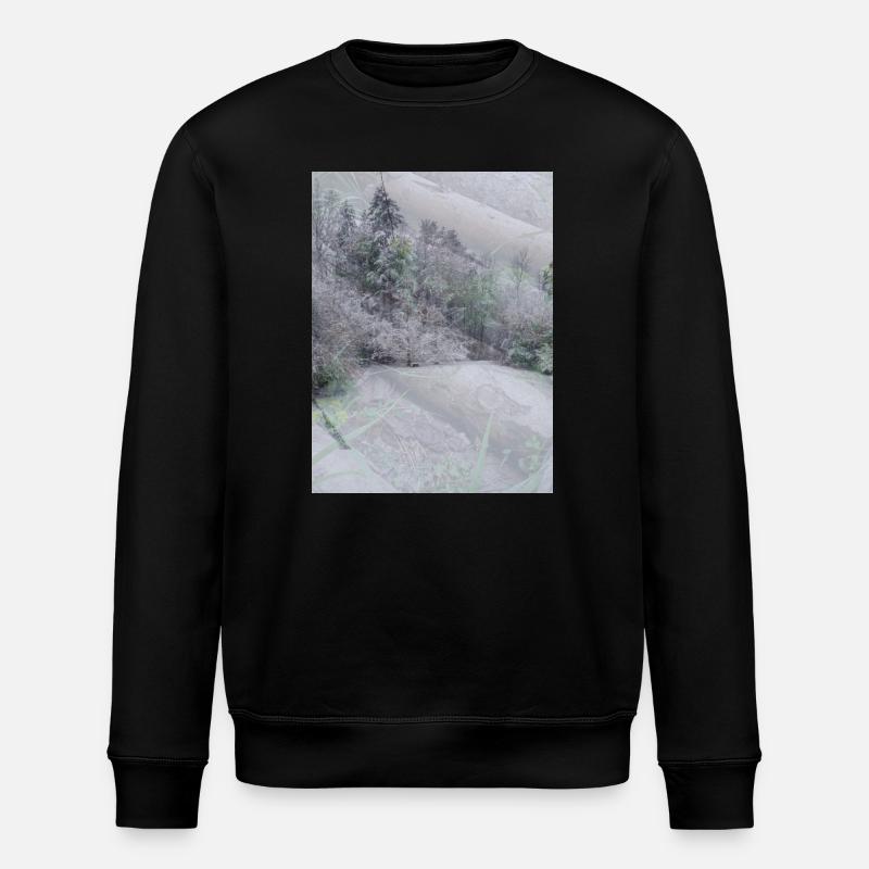 Paysage de neige sur troncs d’arbres - Sweat bio ROLLER Stanley/Stella Unisexe - noir