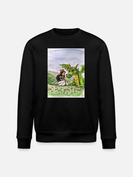 Princess and Dragon Meadow Bond - Stanley/Stella ROLLER Unisex Organic Sweatshirt - black