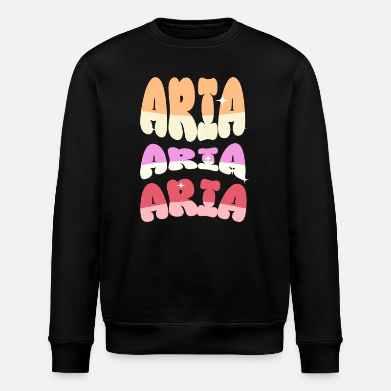 Aria Name  - Stanley/Stella Unisex Bio-Sweatshirt ROLLER - Schwarz