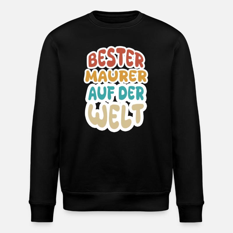 Berufung Maurer - Stanley/Stella Unisex Bio-Sweatshirt ROLLER - Schwarz