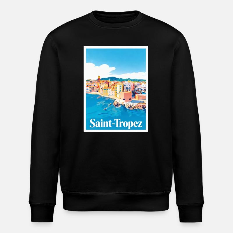 Saint-Tropez Côte d'Azur - Sweat bio ROLLER Stanley/Stella Unisexe - noir