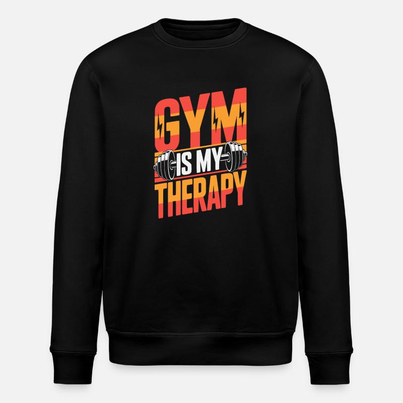 Gym-Hantel-Therapie-Workout - Stanley/Stella Unisex Bio-Sweatshirt ROLLER - Schwarz