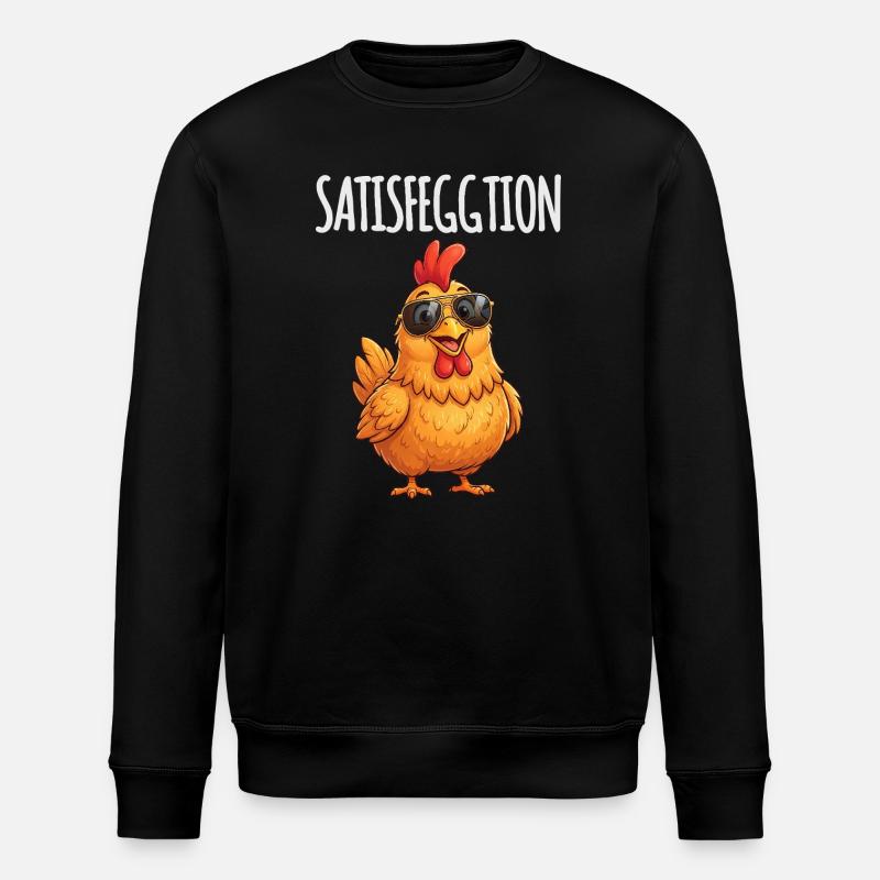 Satisfeggtion Chicken - Stanley/Stella ROLLER Unisex Organic Sweatshirt - black