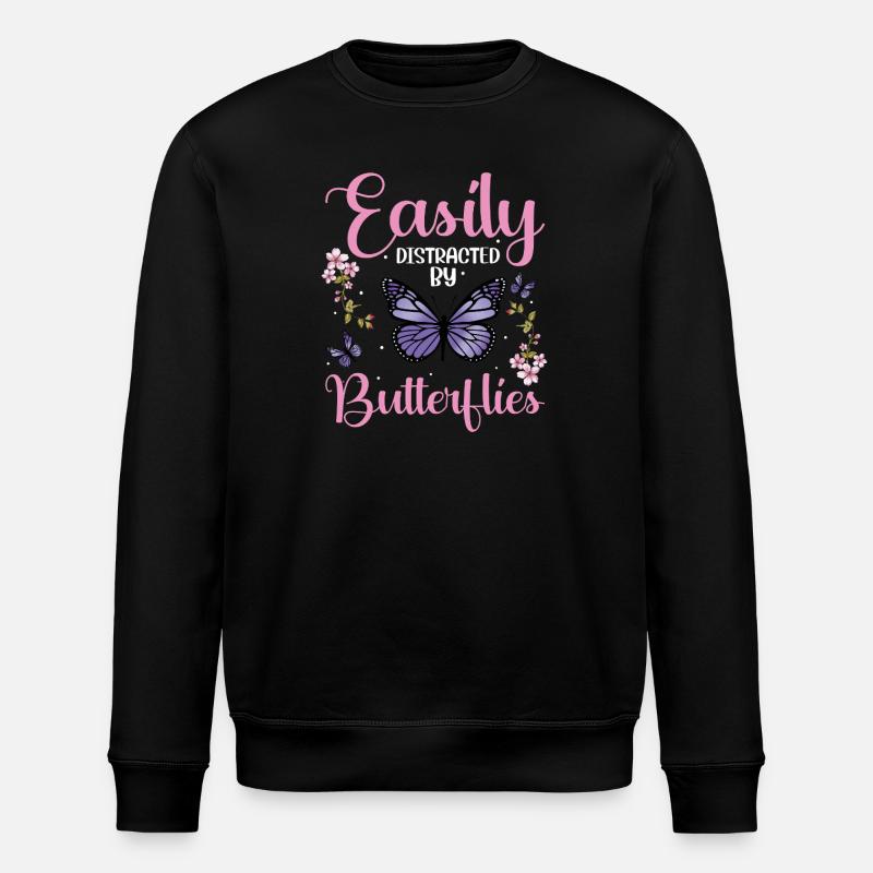 Facilement des papillons - Sweat bio ROLLER Stanley/Stella Unisexe - noir