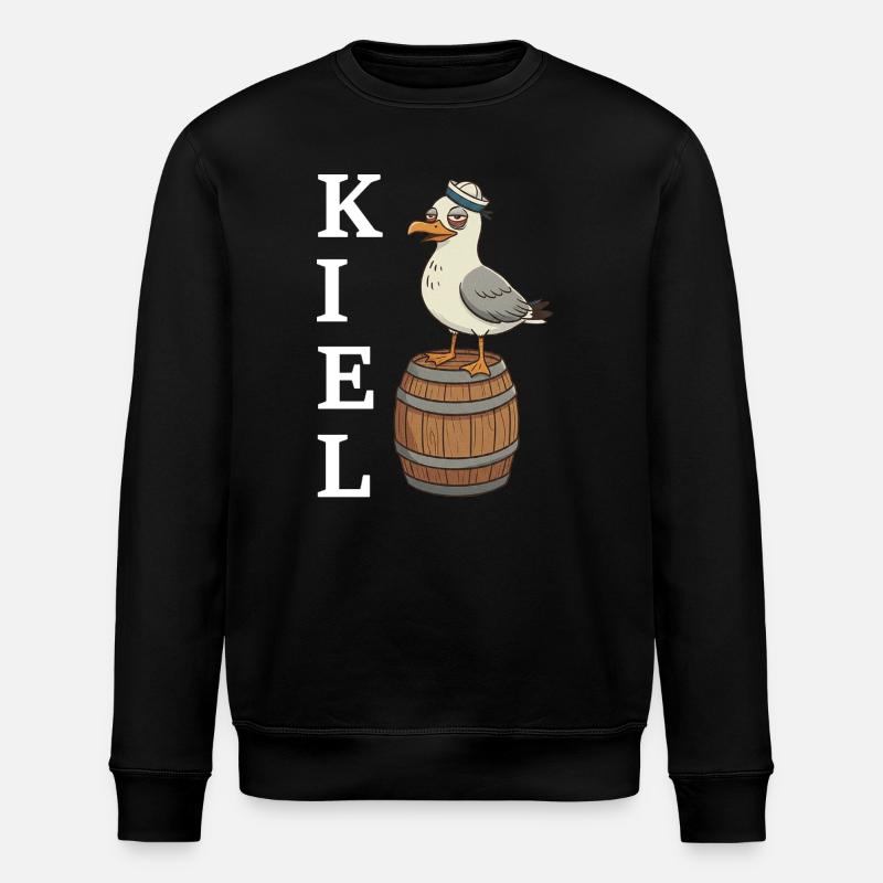 Kiel Seagull - Stanley/Stella ROLLER Unisex Organic Sweatshirt - black