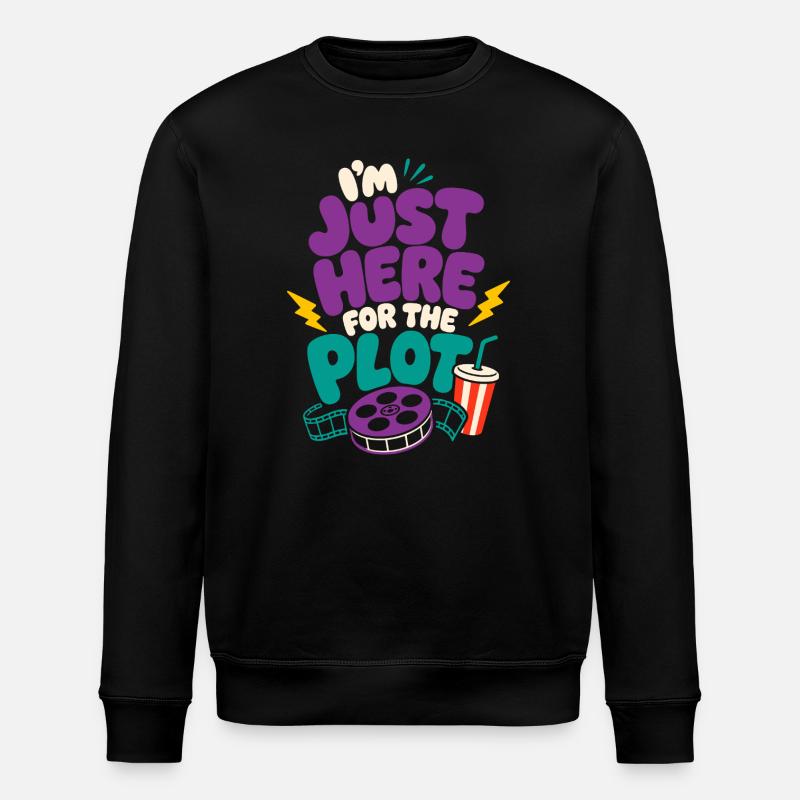 Just Here For The Plot - Stanley/Stella Unisex Bio-Sweatshirt ROLLER - Schwarz