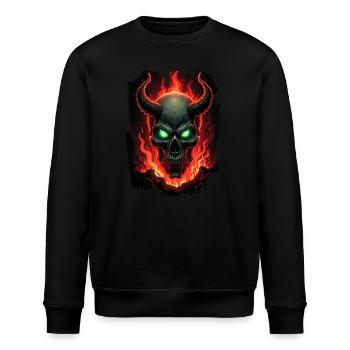 Crane Feu Infernal - Sweat bio ROLLER Stanley/Stella Unisexe - noir - Devant - Nik (191cm)