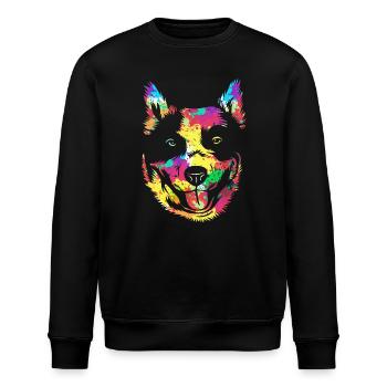 Australian Cattle Dog - Stanley/Stella Unisex Bio-Sweatshirt ROLLER - Schwarz - Vorne - Nik (191cm)