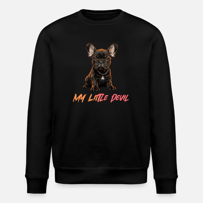 Bouledogue Français Chiens Chiot Diable - Sweat bio ROLLER Stanley/Stella Unisexe - noir