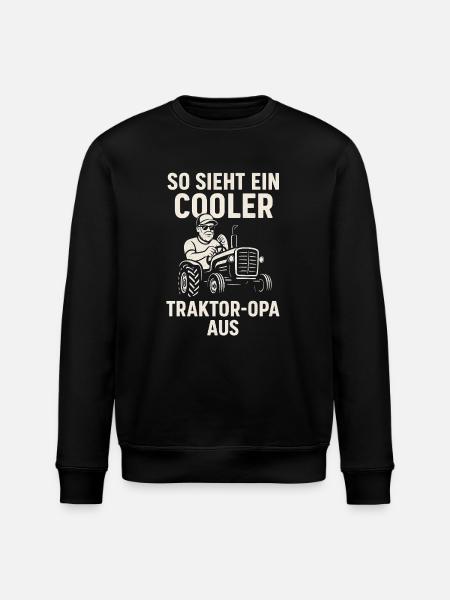 Tractor Grandpa - Stanley/Stella ROLLER Unisex Organic Sweatshirt - black