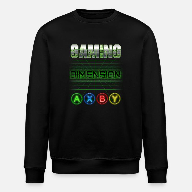 GAMING DIMENSION (AXBY) - Stanley/Stella ROLLER Unisex Organic Sweatshirt - black