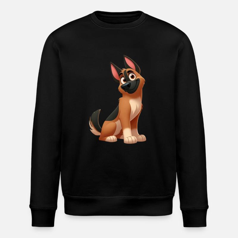 German Shepherd 14 - Stanley/Stella ROLLER Unisex Organic Sweatshirt - black