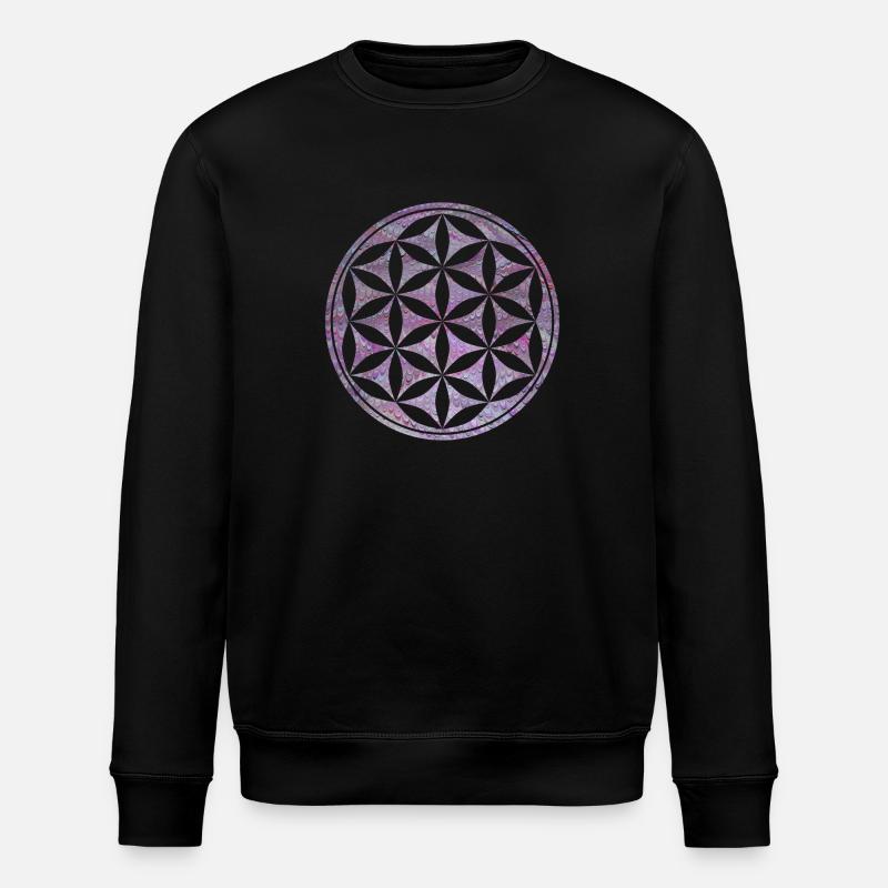 blume des lebens e 62 - Stanley/Stella Unisex Bio-Sweatshirt ROLLER - Schwarz