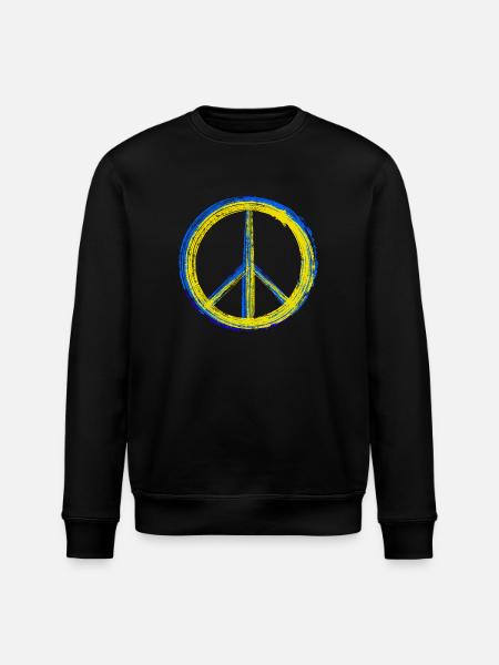 Peace for Ukraine - Stanley/Stella ROLLER Unisex Organic Sweatshirt - black