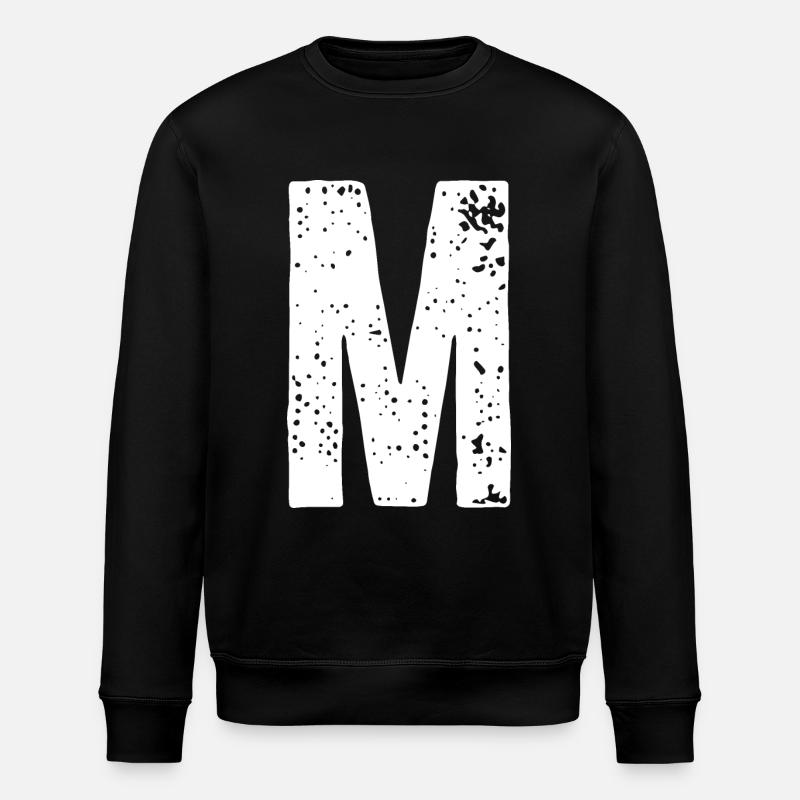 Lettre M - Sweat bio ROLLER Stanley/Stella Unisexe - noir