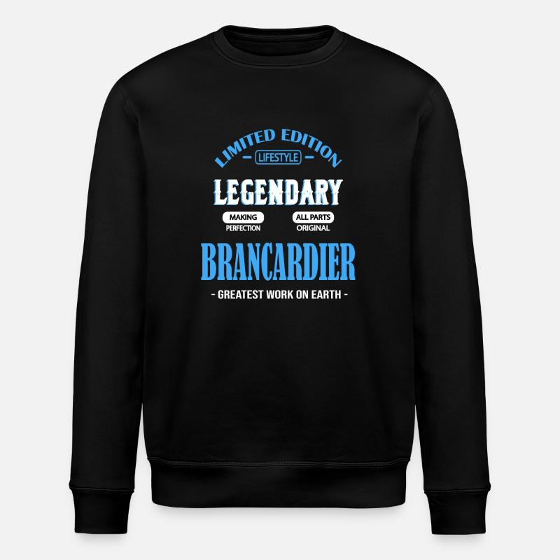 BRANCARDIER - Sweat bio ROLLER Stanley/Stella Unisexe - noir