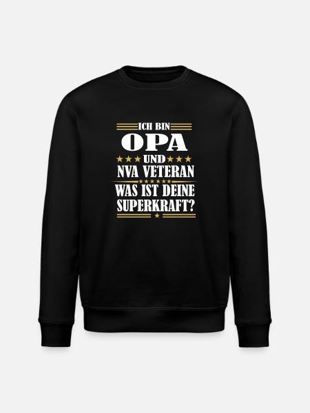 Opa NVA Veteran - Stanley/Stella Unisex Bio-Sweatshirt ROLLER - Schwarz