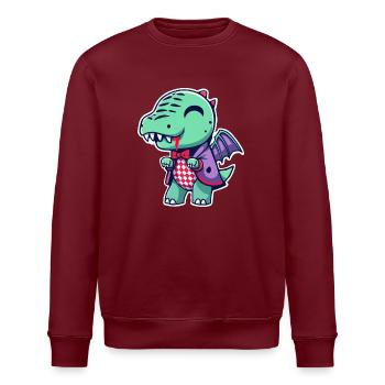 Drache, Vampir, Monster, Manga, Chibi - Stanley/Stella Unisex Bio-Sweatshirt ROLLER - Burgunderrot - Vorne - Nik (191cm)
