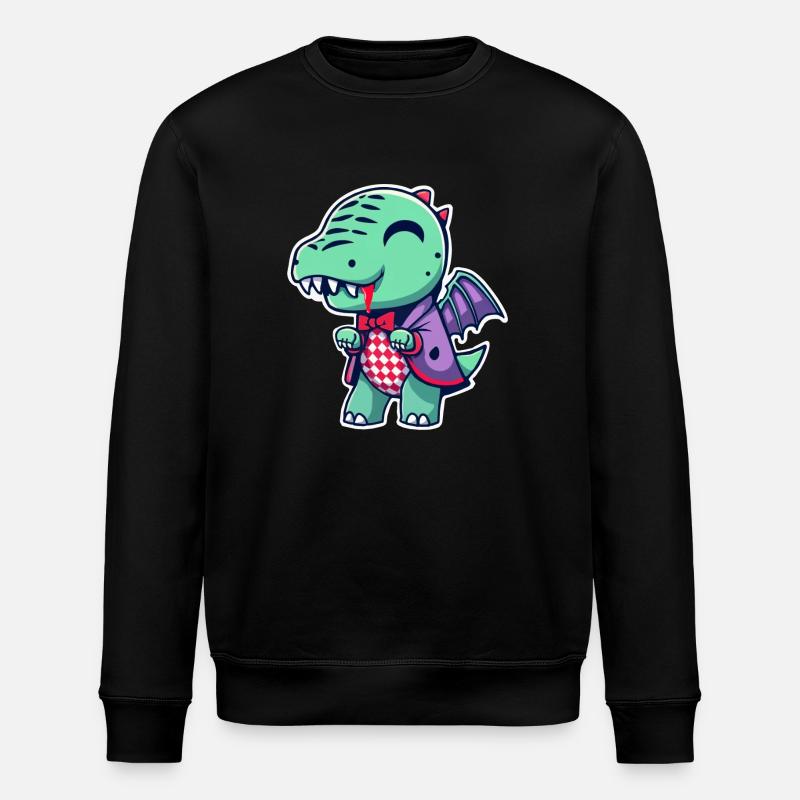 Drache, Vampir, Monster, Manga, Chibi - Stanley/Stella Unisex Bio-Sweatshirt ROLLER - Schwarz