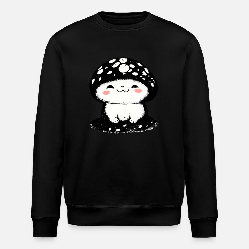 Chat champignon - Sweat bio ROLLER Stanley/Stella Unisexe - noir