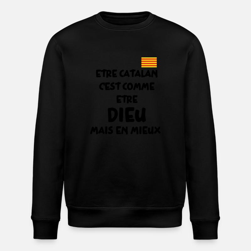 Katalanisch - Stanley/Stella Unisex Bio-Sweatshirt ROLLER - Schwarz