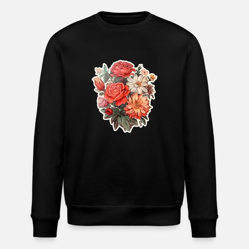 Blumenstrauß - Stanley/Stella Unisex Bio-Sweatshirt ROLLER - Schwarz