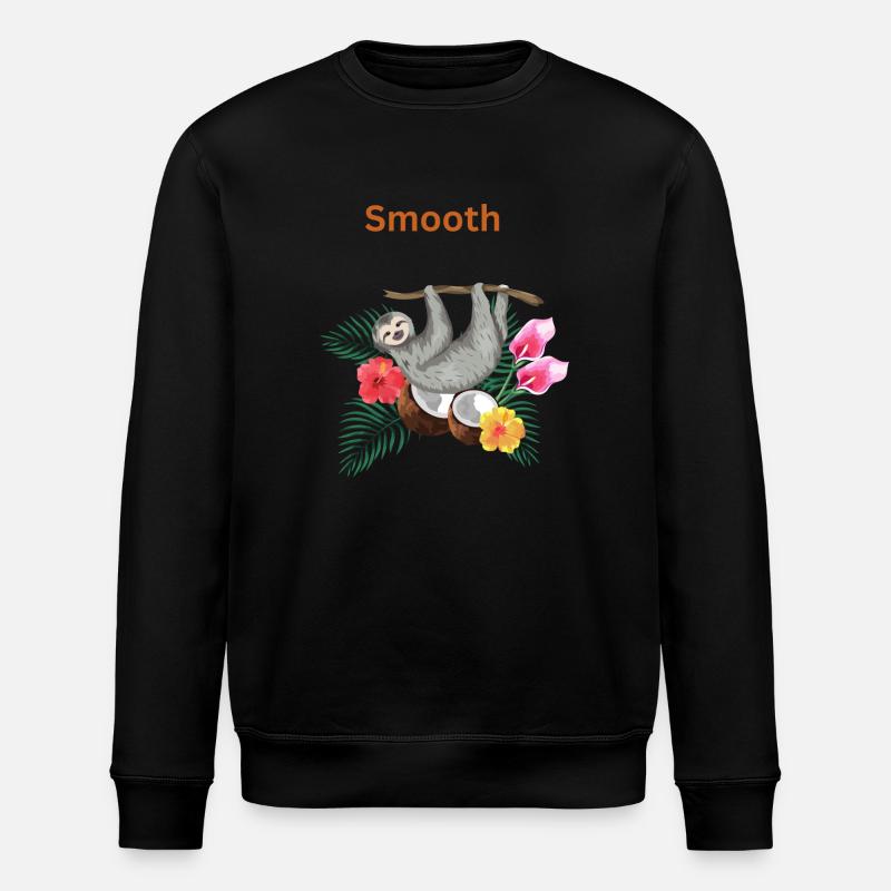 Smooth sloth - Stanley/Stella Unisex Bio-Sweatshirt ROLLER - Schwarz