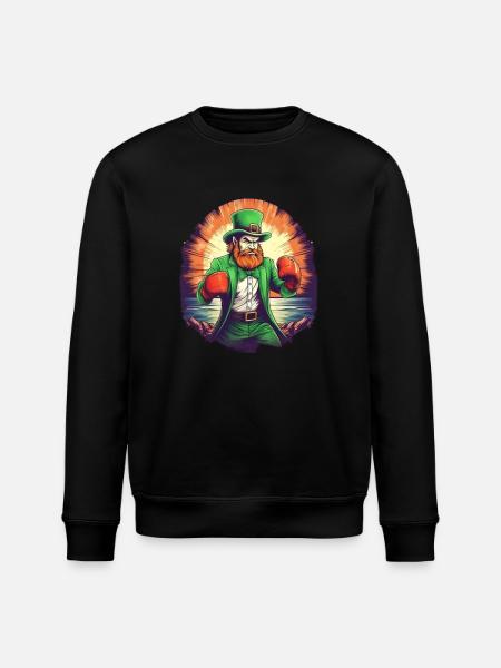 St. Patrick's Day Shamrock Boxes - Stanley/Stella ROLLER Unisex Organic Sweatshirt - black