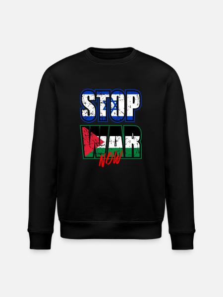 Stop War Now - Stanley/Stella Unisex Bio-Sweatshirt ROLLER - Schwarz