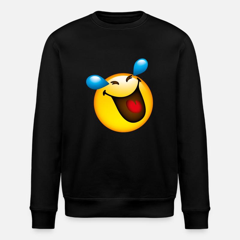 Smiley Smile - Stanley/Stella Unisex Bio-Sweatshirt ROLLER - Schwarz