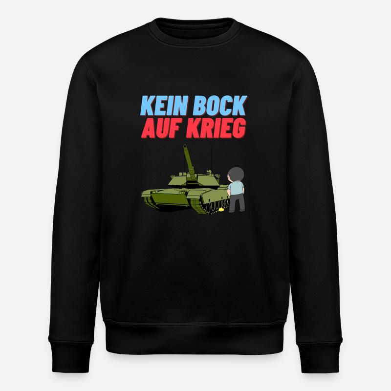 Kein Bock auf Krieg - Stanley/Stella Unisex Bio-Sweatshirt ROLLER - Schwarz