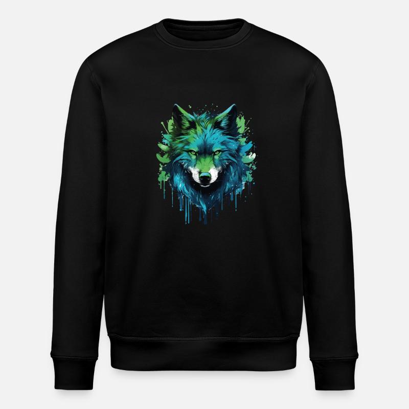 Graffiti Wolf - Stanley/Stella ROLLER Unisex Organic Sweatshirt - black