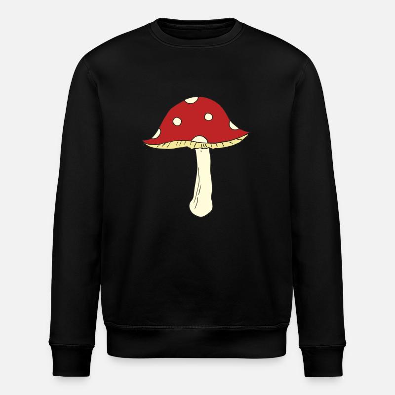 fly agaric - Stanley/Stella ROLLER Unisex Organic Sweatshirt - black